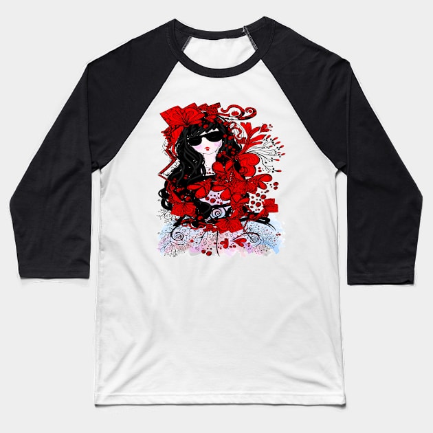 Fashion girl Baseball T-Shirt by CindyS